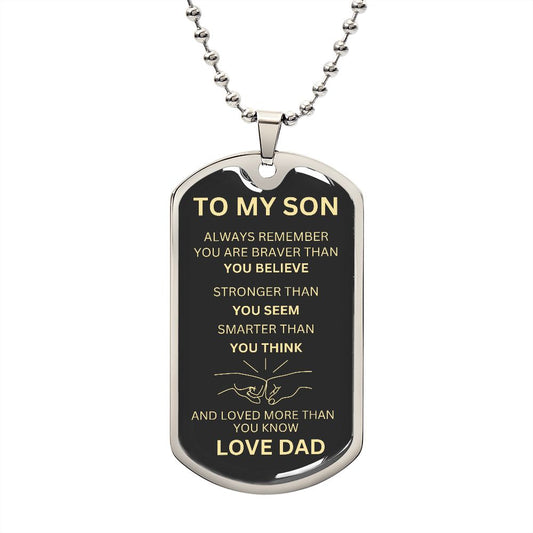 To My Son Dog Tag | From Dad